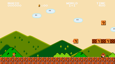Um GIF do mario